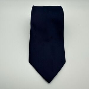 ADOLFO Mens Necktie Navy Blue Geometric Pattern Silk Blend Classic Tie